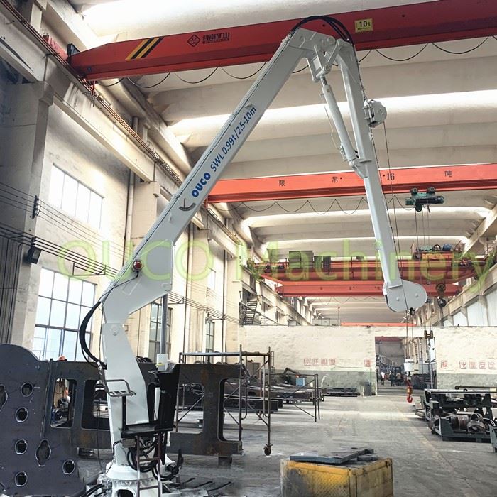 Hydraulický skladací námorný žeriav 0,9T 10M ABS certifikovaný